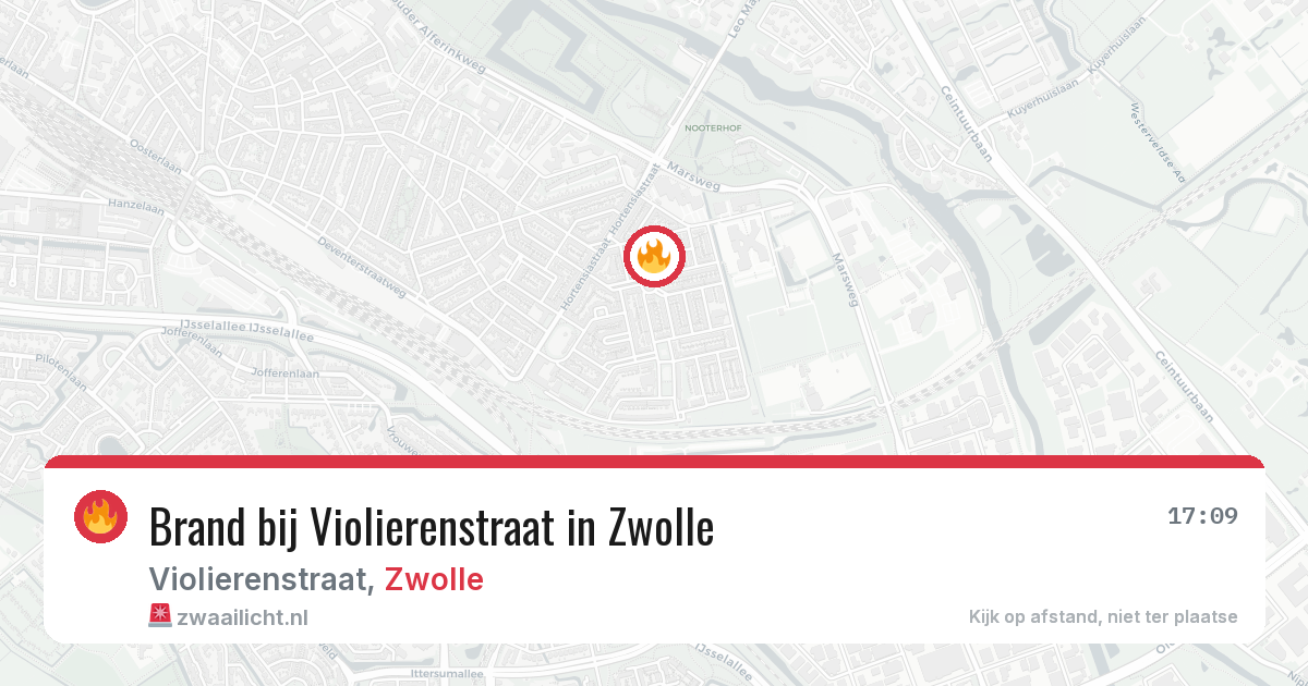 Brand bij Violierenstraat in Zwolle — 20 jun 2026