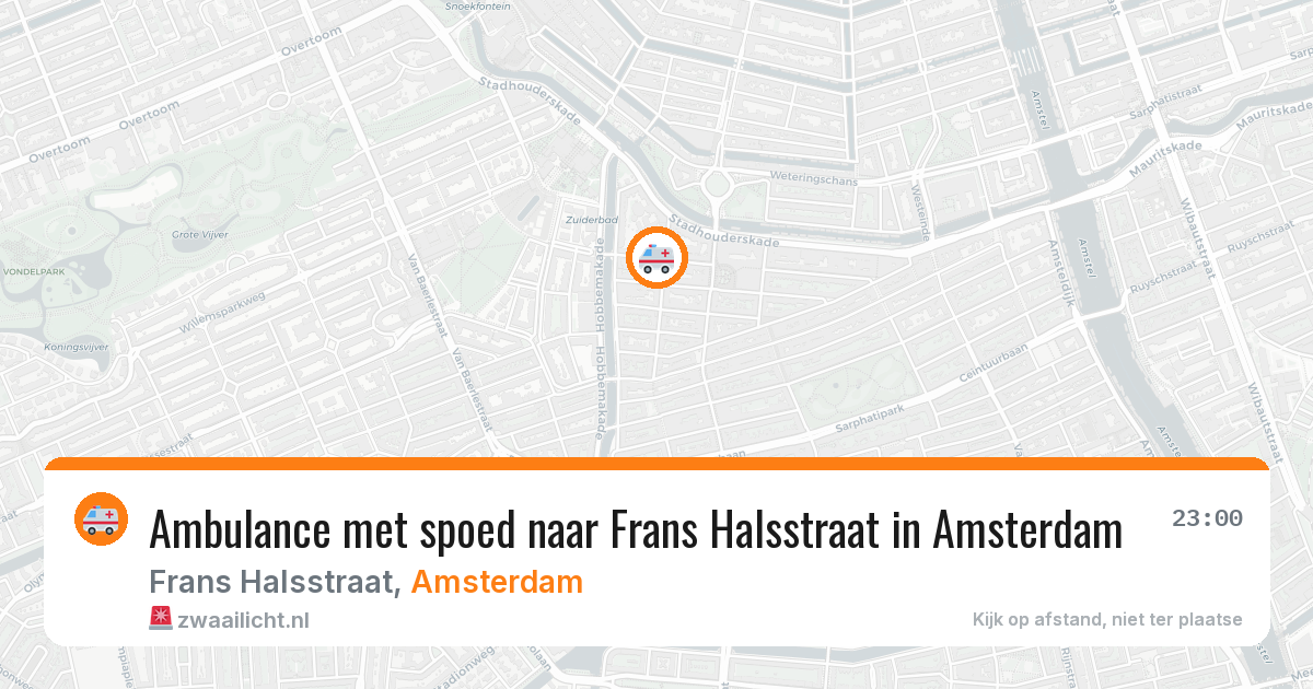 Ambulance met spoed naar Frans Halsstraat in Amsterdam — 4 apr 2026