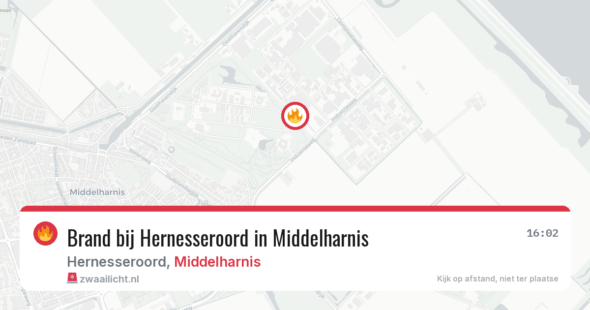 Brand bij Hernesseroord in Middelharnis — 10 apr 2026