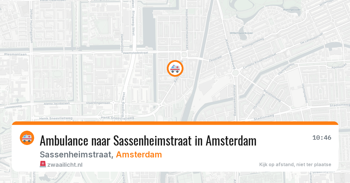 Ambulance naar Sassenheimstraat in Amsterdam — 30 mrt 2026