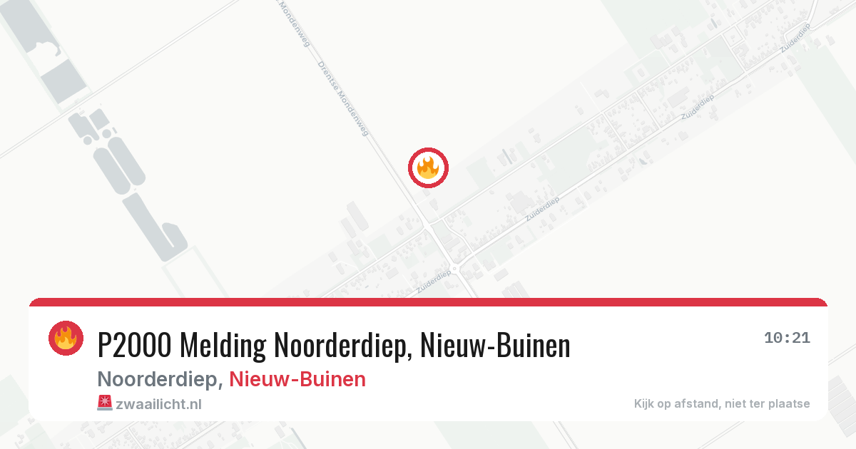 P2000 Melding Noorderdiep, Nieuw-Buinen — 9 jun 2026