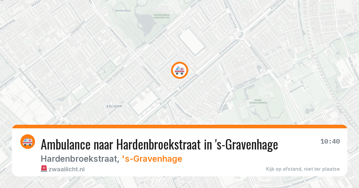 Ambulance naar Hardenbroekstraat in 's-Gravenhage — 7 apr 2026