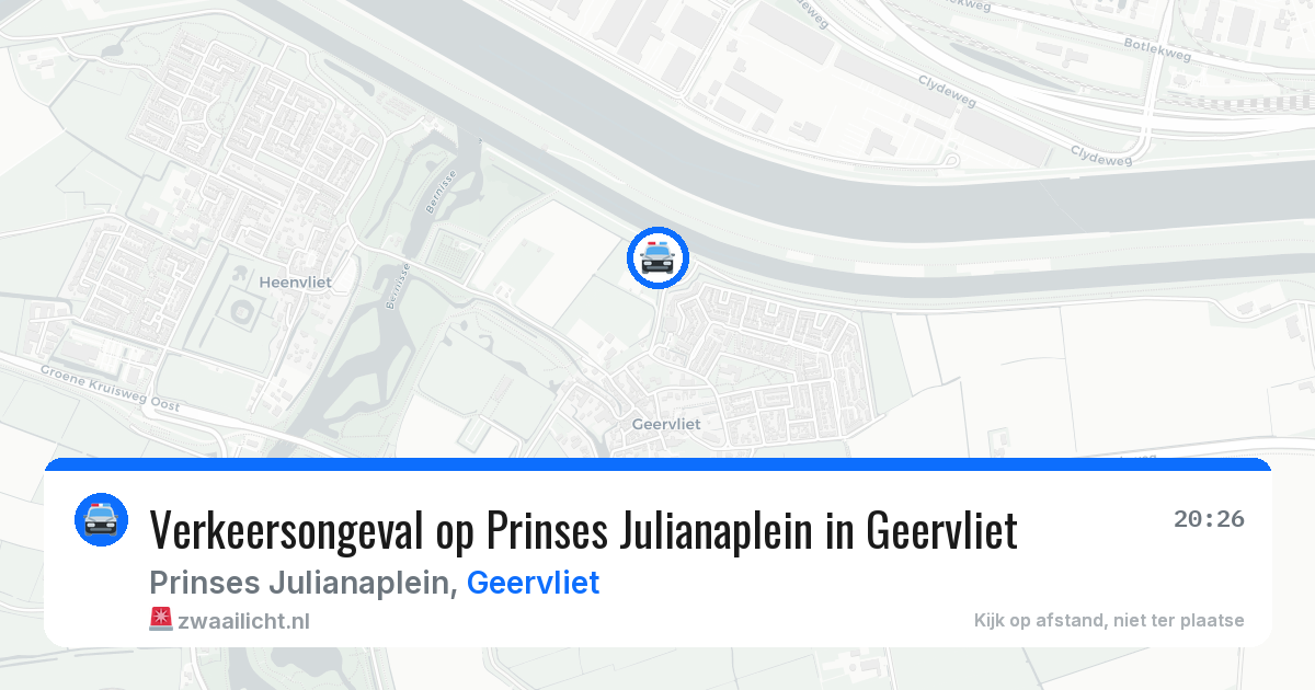 Verkeersongeval op Prinses Julianaplein in Geervliet — 19 jun 2026