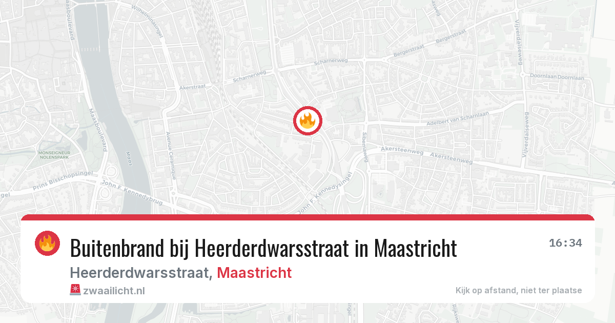 Buitenbrand bij Heerderdwarsstraat in Maastricht — 2 aug 2026