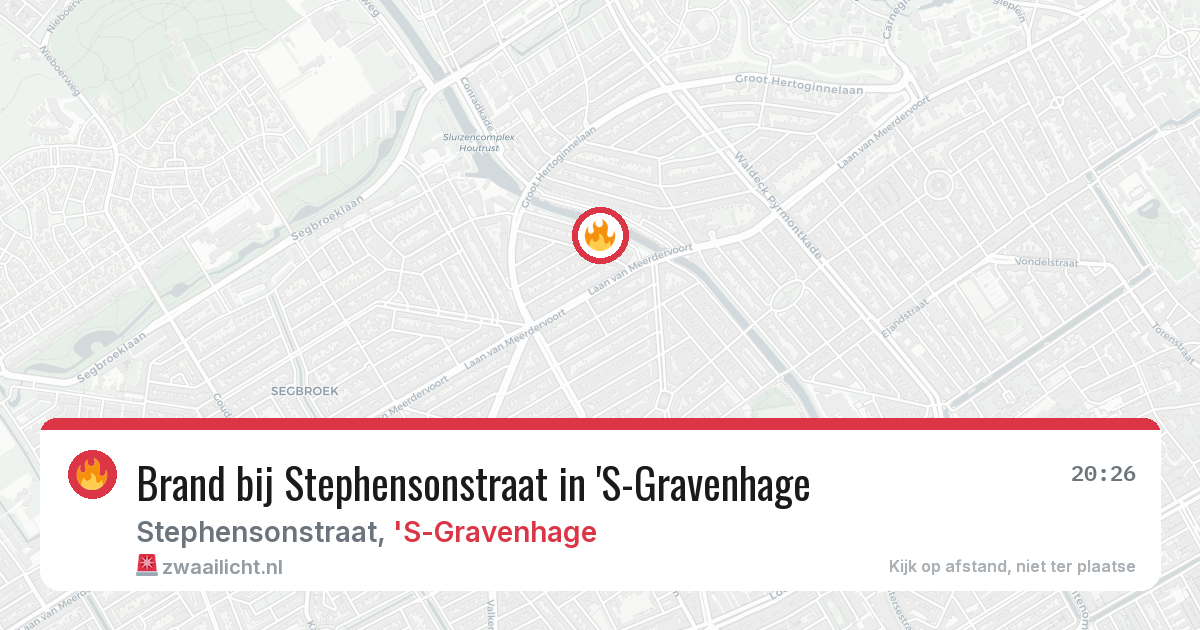 Brand bij Stephensonstraat in 'S-Gravenhage — 18 apr 2026