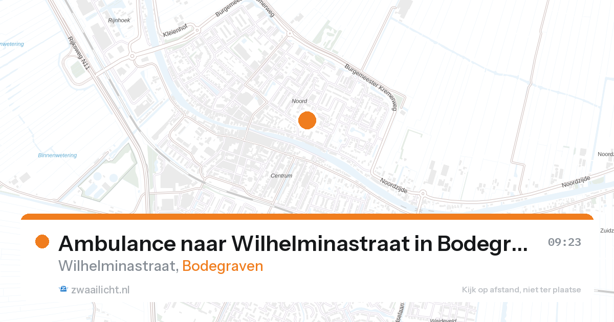 Ambulance naar Wilhelminastraat in Bodegraven — 25 feb 2026