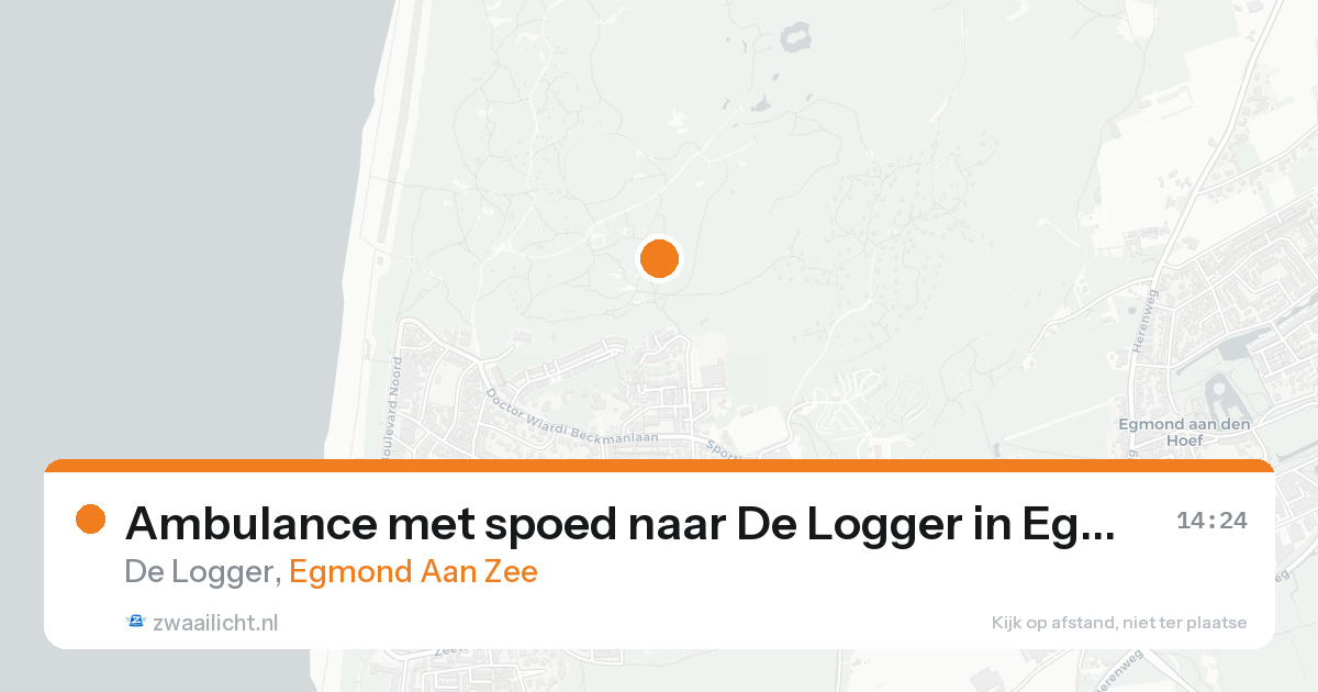 Ambulance met spoed naar De Logger in Egmond Aan Zee — 17 aug 2026