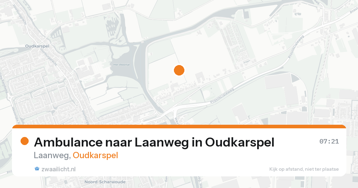 Ambulance naar Laanweg in Oudkarspel — 21 aug 2026