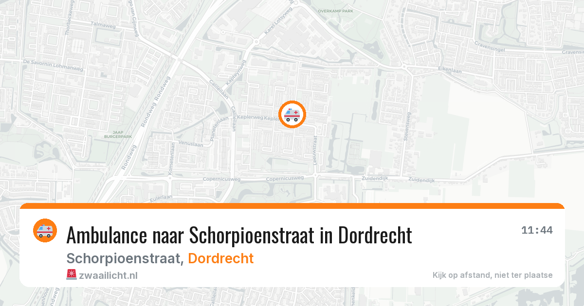 Ambulance naar Schorpioenstraat in Dordrecht — 17 jun 2026