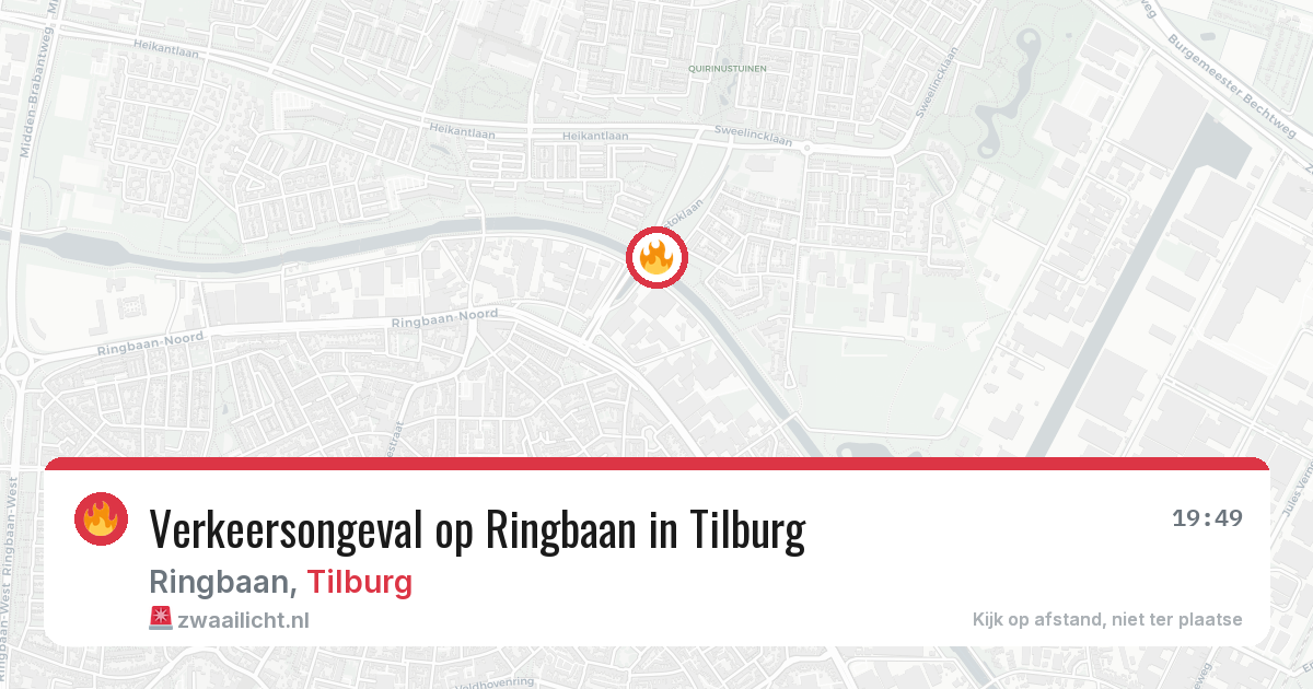 Verkeersongeval op Ringbaan in Tilburg — 10 jul 2026