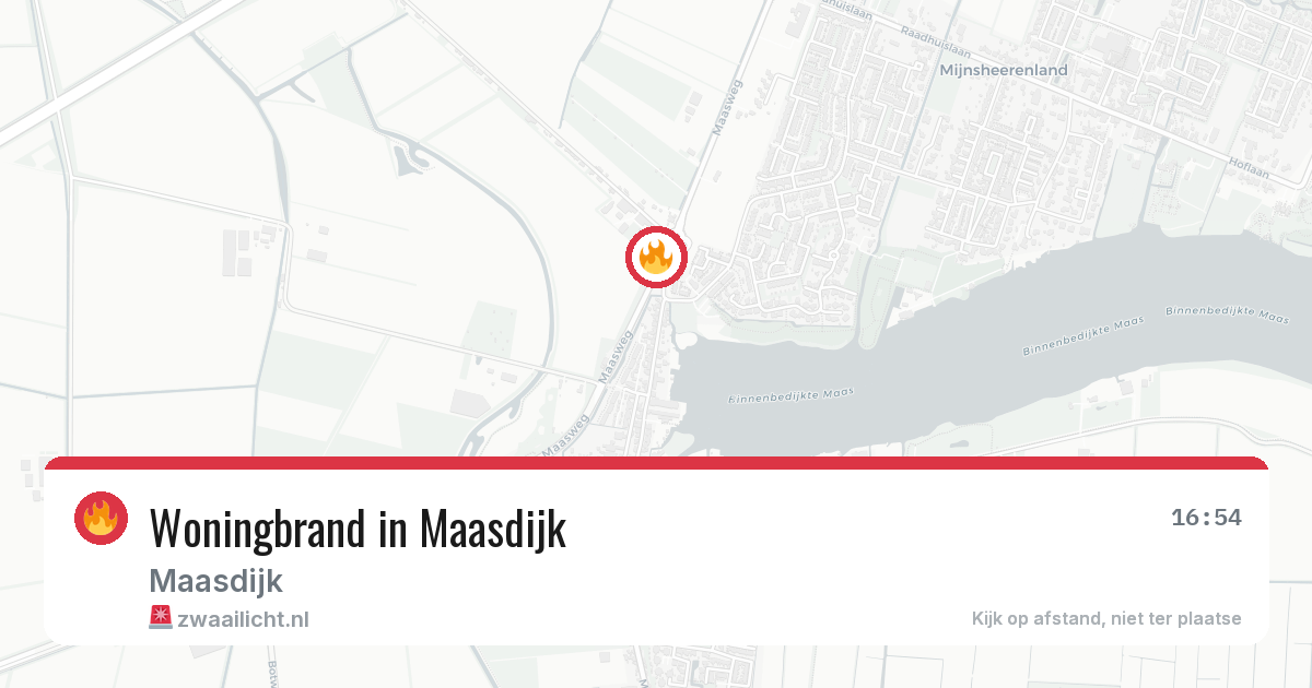 Woningbrand in Maasdijk — 27 jul 2026