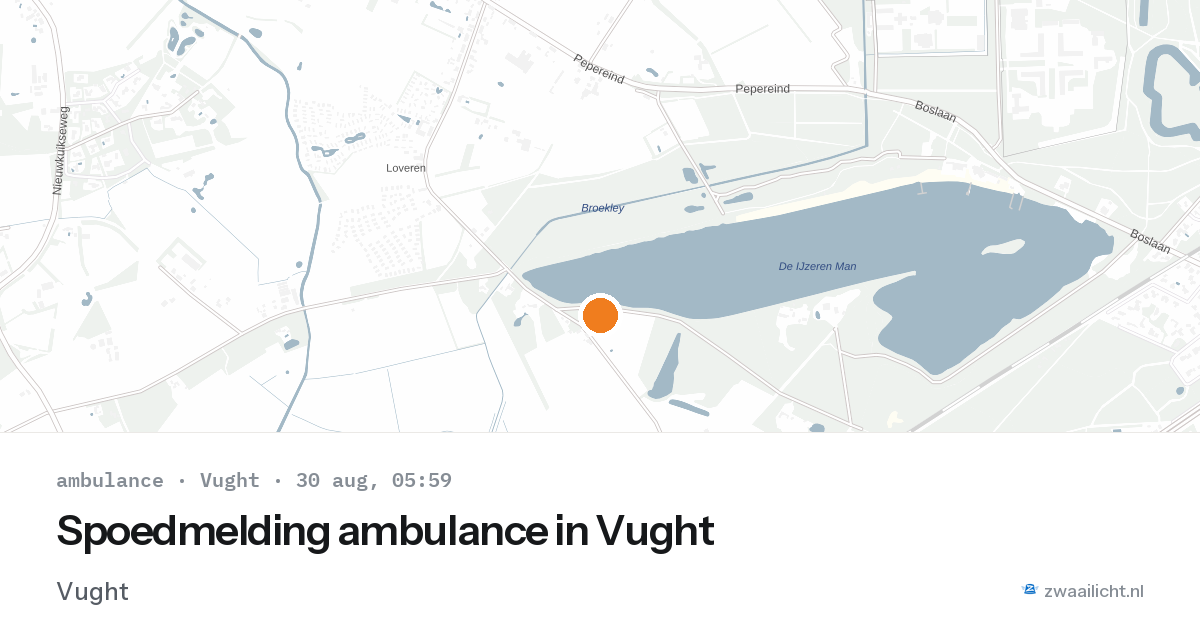 Spoedmelding ambulance in Vught — 30 aug 2026