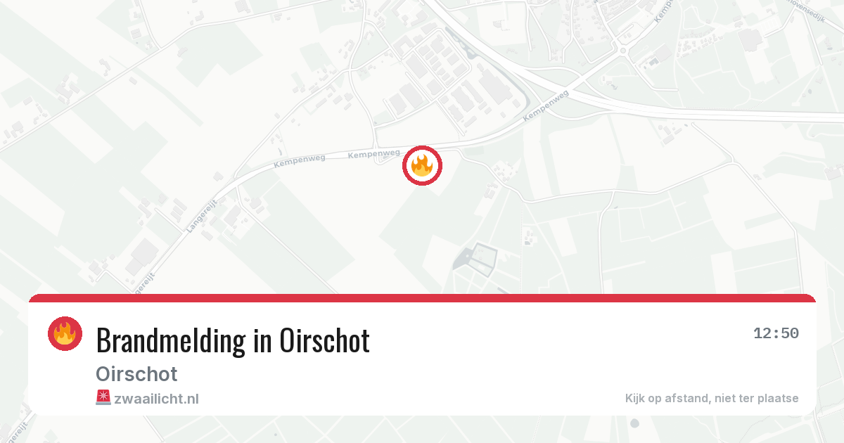 Brandmelding in Oirschot — 12 jul 2026