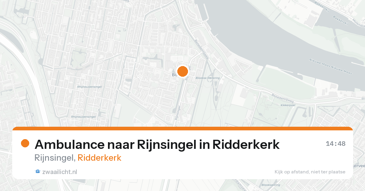 Ambulance naar Rijnsingel in Ridderkerk — 20 aug 2026