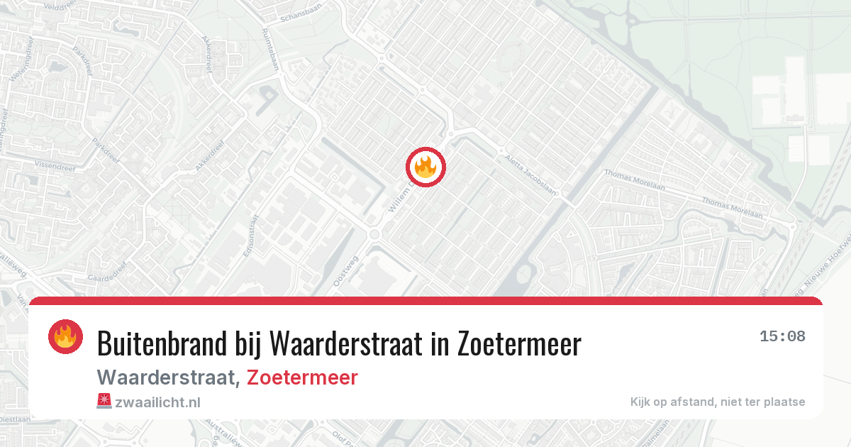 Buitenbrand bij Waarderstraat in Zoetermeer — 31 mei 2026