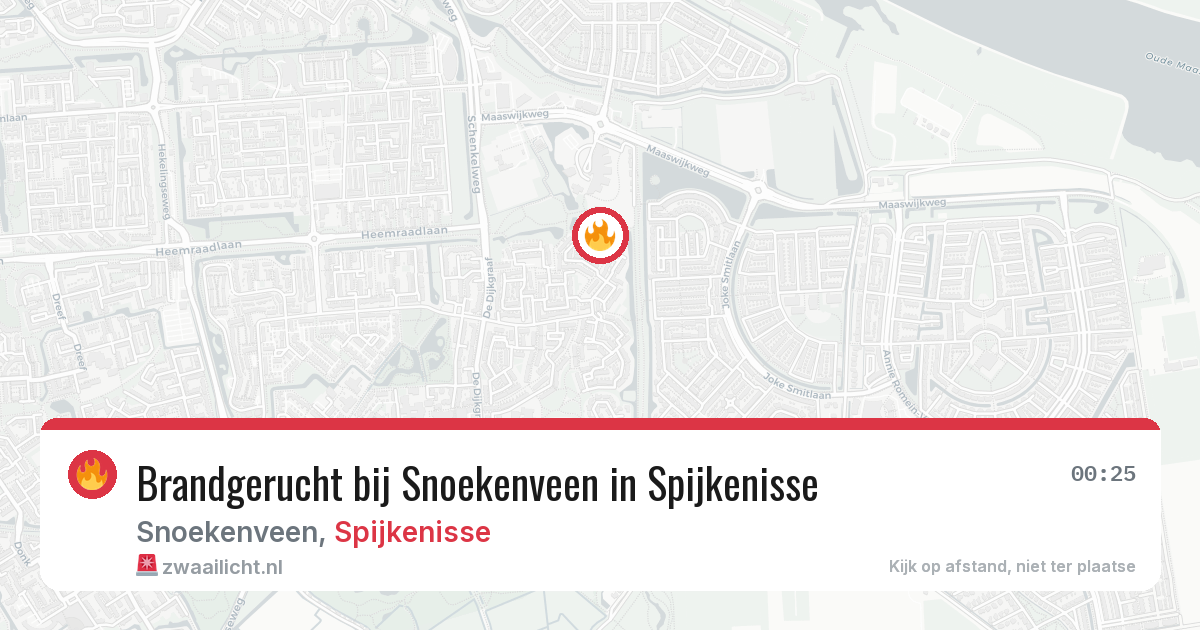 Brandgerucht bij Snoekenveen in Spijkenisse — 19 jun 2026