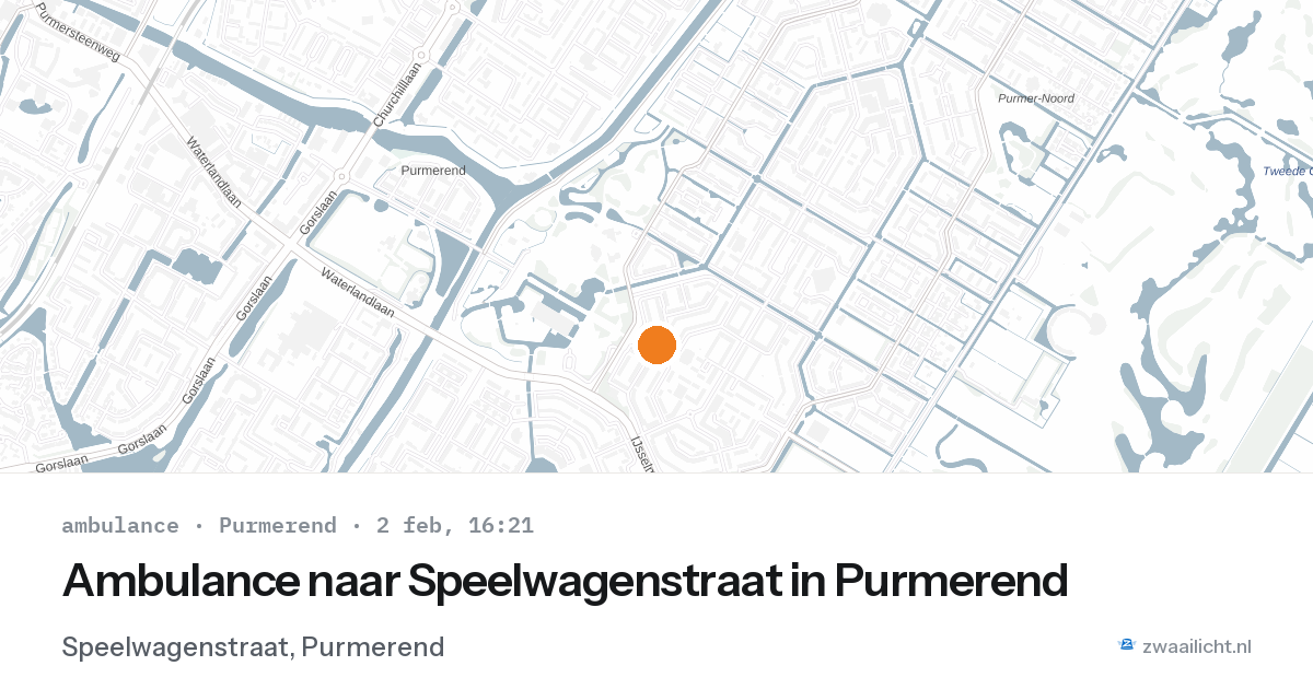 Ambulance naar Speelwagenstraat in Purmerend — 2 feb 2026