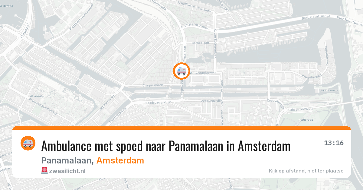 Ambulance met spoed naar Panamalaan in Amsterdam — 6 apr 2026