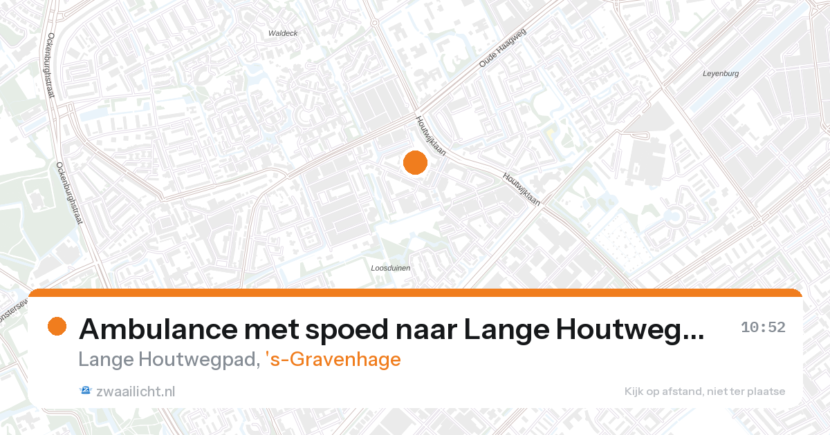 Ambulance met spoed naar Lange Houtwegpad in 's-Gravenhage — 27 aug 2026
