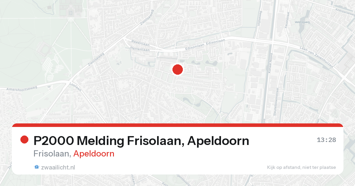 P2000 Melding Frisolaan, Apeldoorn — 31 jan 2026