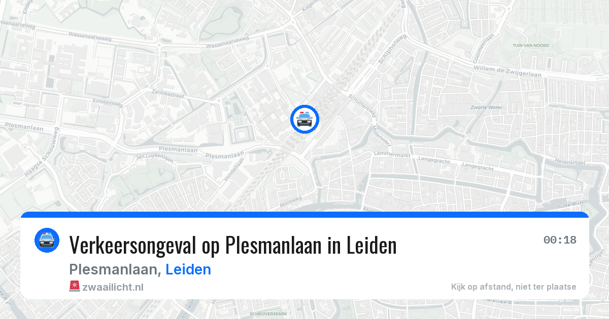 Verkeersongeval op Plesmanlaan in Leiden — 26 jun 2026