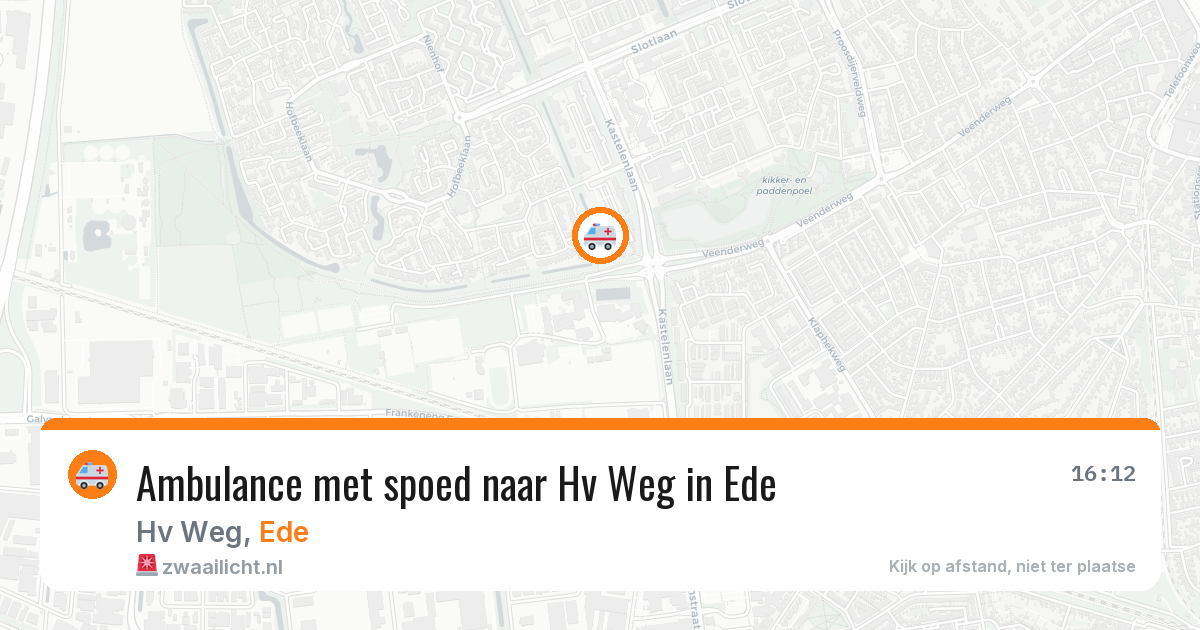 Ambulance met spoed naar Hv Weg in Ede — 30 mrt 2026