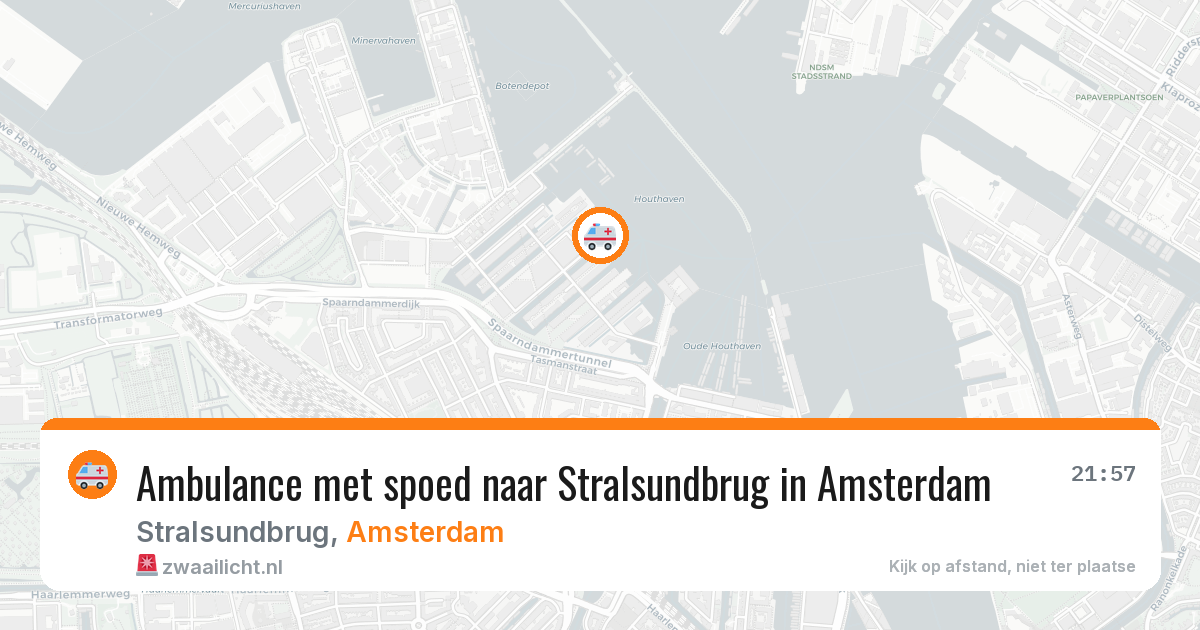 Ambulance met spoed naar Stralsundbrug in Amsterdam — 2 jul 2026