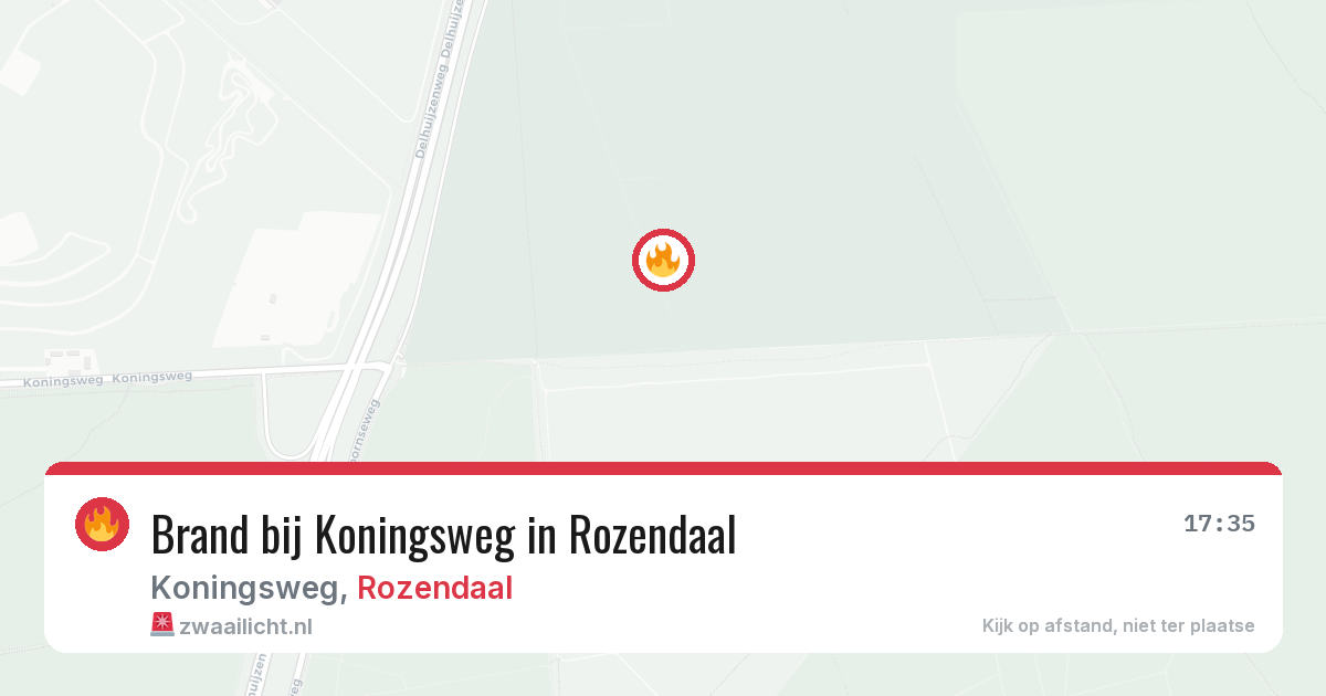 Brand bij Koningsweg in Rozendaal — 1 jul 2026