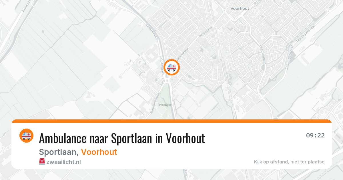 Ambulance naar Sportlaan in Voorhout — 19 apr 2026