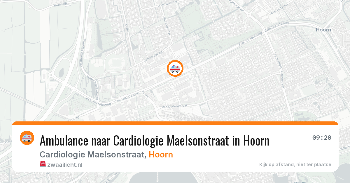 Ambulance naar Cardiologie Maelsonstraat in Hoorn — 30 jan 2026