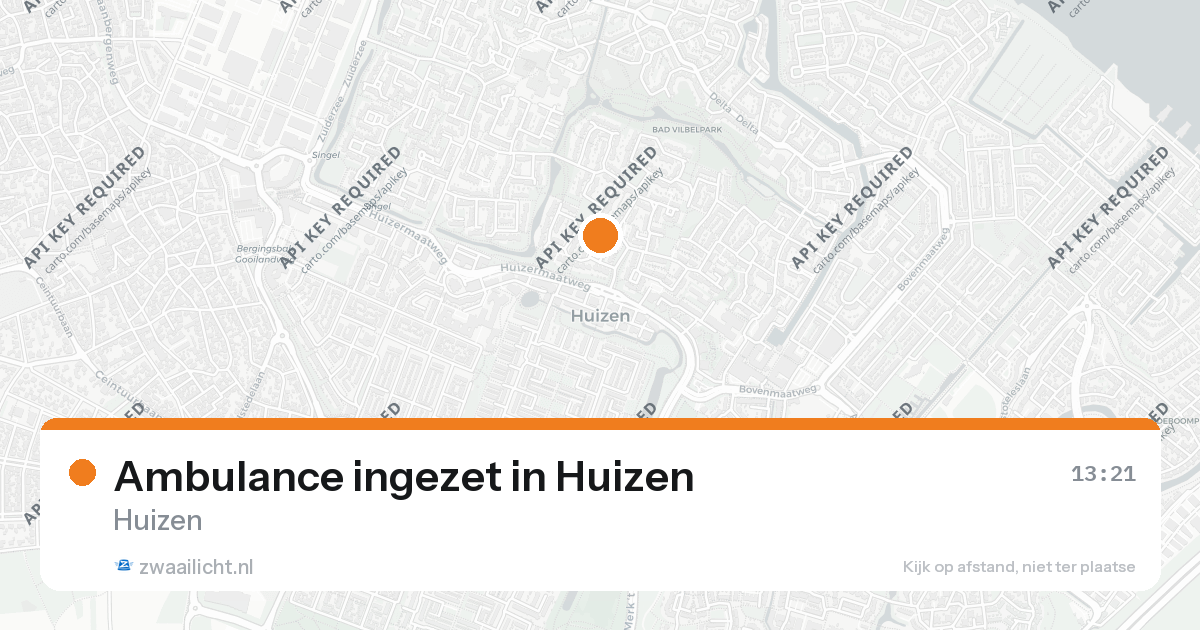 Ambulance ingezet in Huizen — 21 jun 2026
