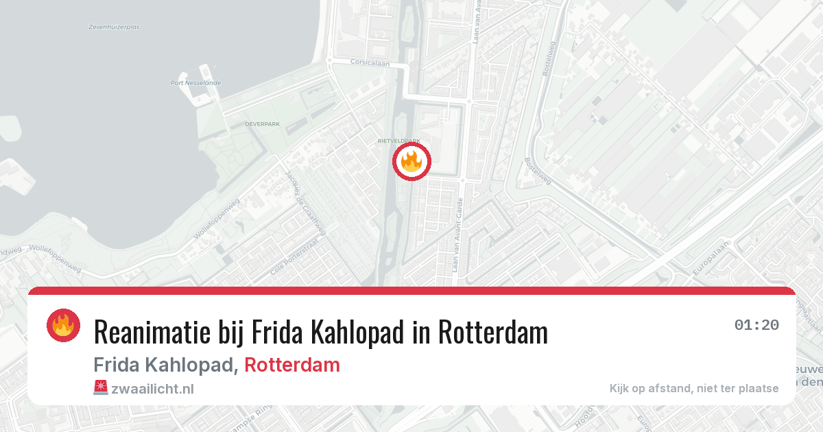 Reanimatie bij Frida Kahlopad in Rotterdam — 4 jul 2026