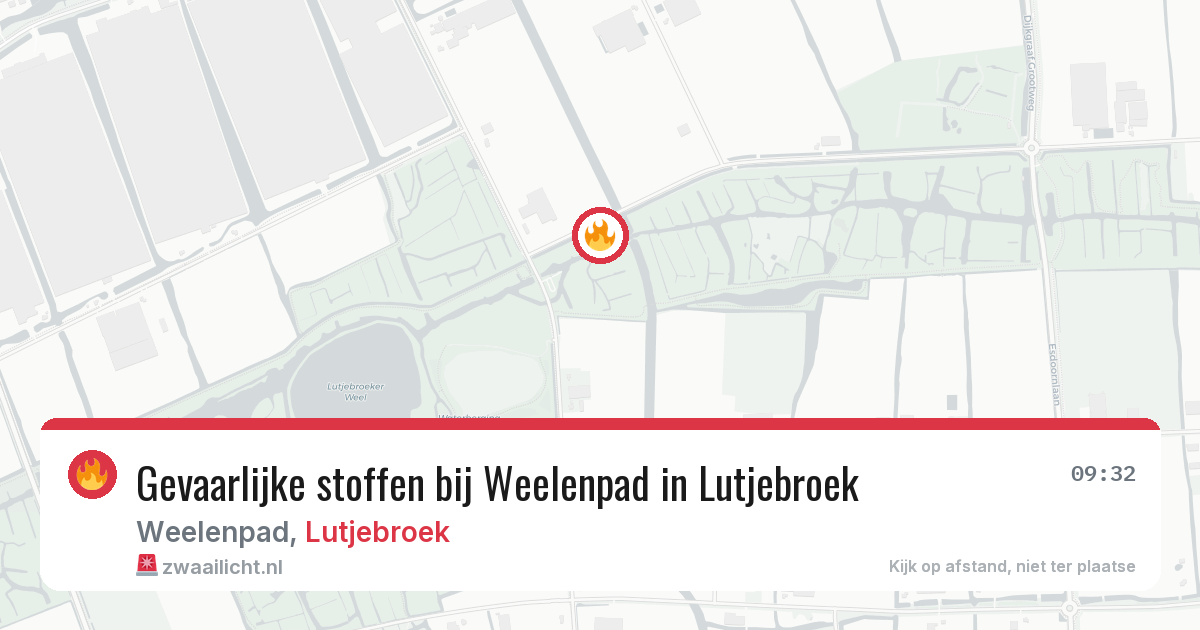 Gevaarlijke stoffen bij Weelenpad in Lutjebroek — 21 feb 2026