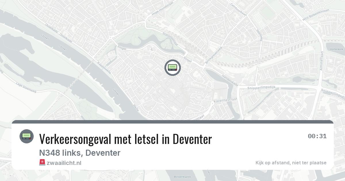Verkeersongeval met letsel in Deventer — 10 apr 2026