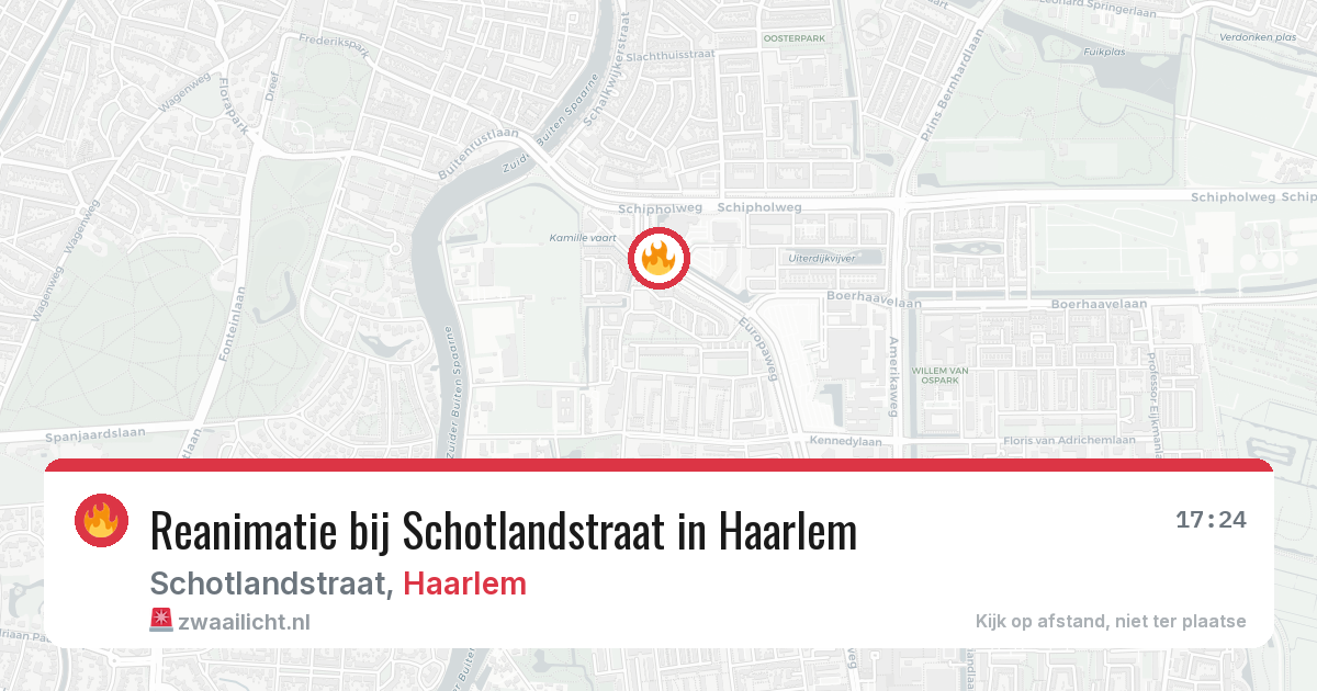 Reanimatie bij Schotlandstraat in Haarlem — 1 aug 2026