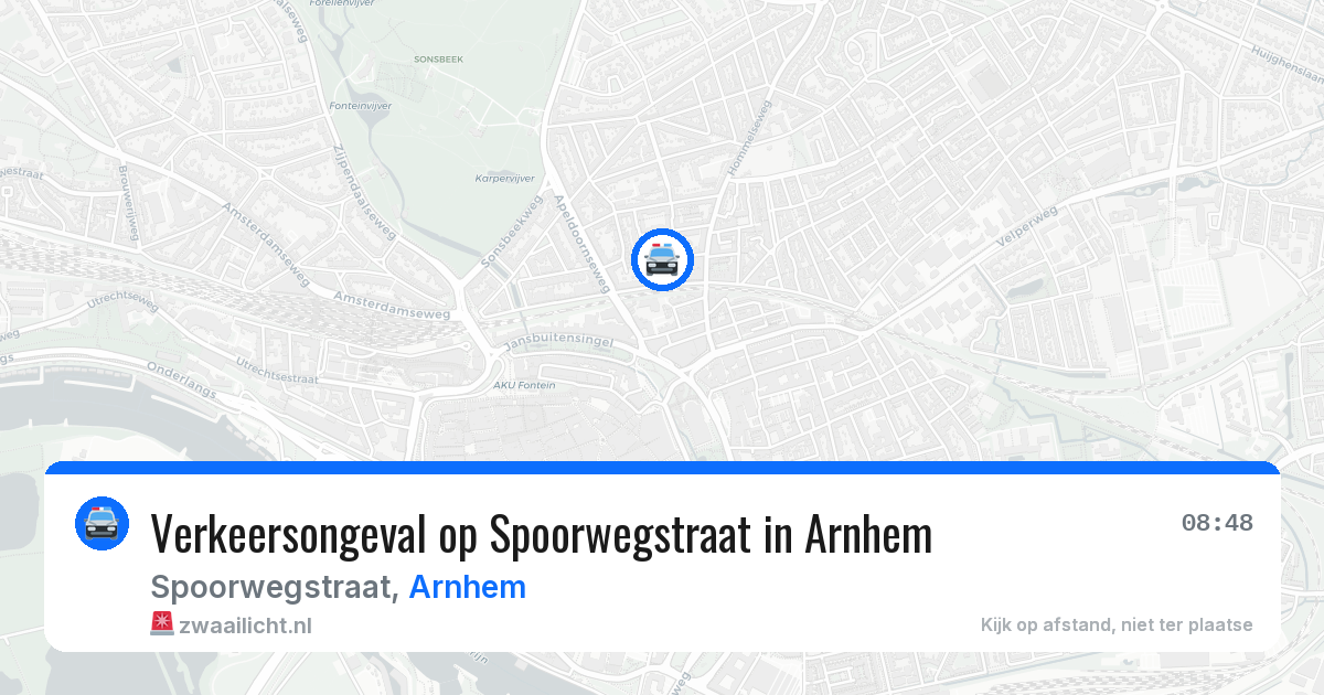 Verkeersongeval op Spoorwegstraat in Arnhem — 13 mei 2026