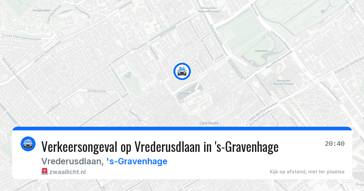 Verkeersongeval op Vrederusdlaan in 's-Gravenhage — 17 jun 2026