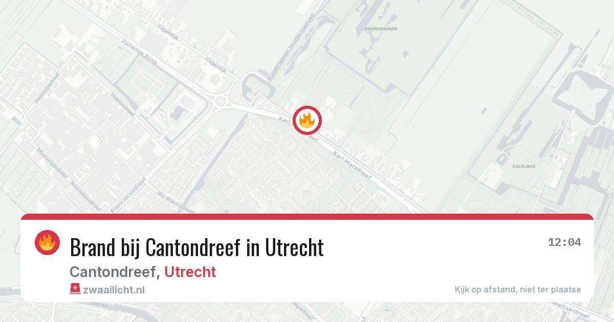 Brand bij Cantondreef in Utrecht — 18 jul 2026
