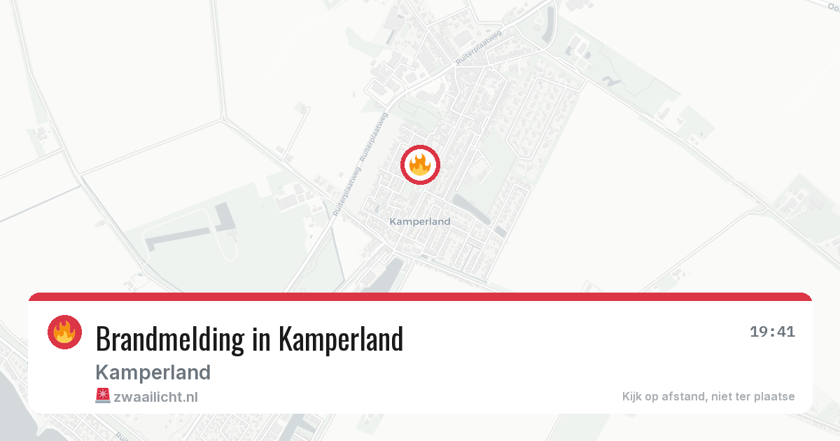 Brandmelding in Kamperland — 6 jul 2026
