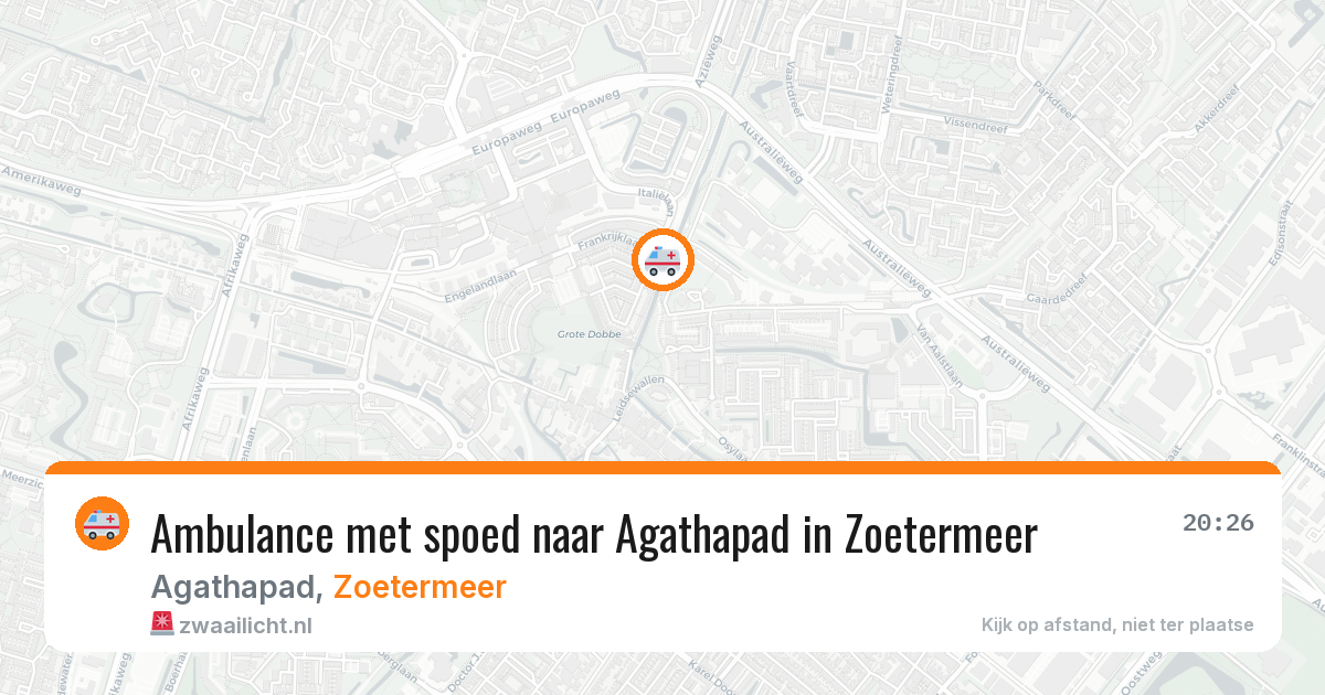 Ambulance met spoed naar Agathapad in Zoetermeer — 15 mrt 2026