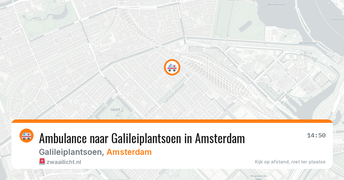 Ambulance naar Galileiplantsoen in Amsterdam — 11 jun 2026