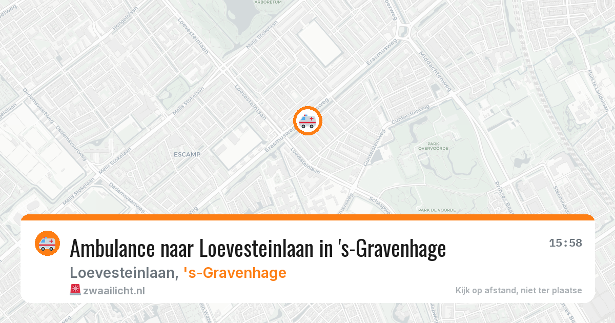 Ambulance naar Loevesteinlaan in 's-Gravenhage — 24 mei 2026