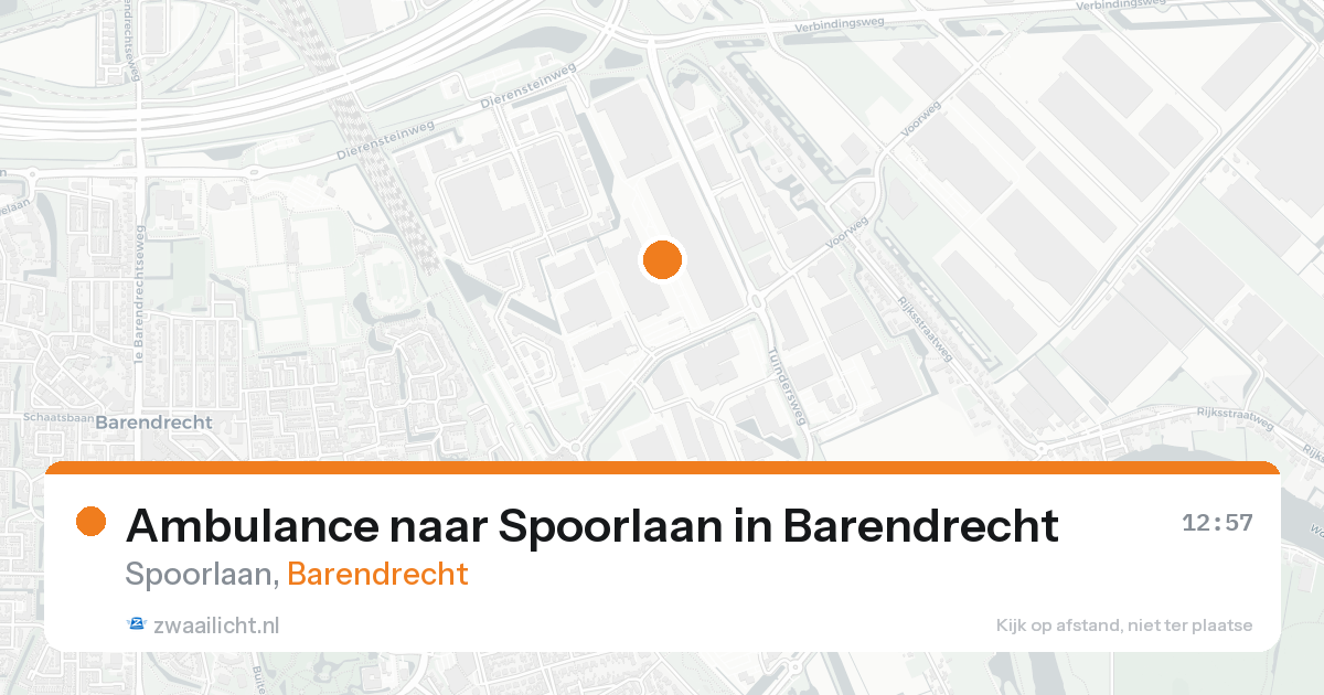 Ambulance naar Spoorlaan in Barendrecht — 4 jun 2026