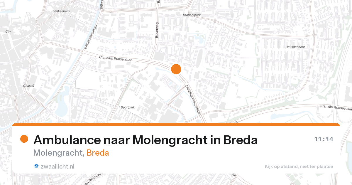 Ambulance naar Molengracht in Breda — 27 aug 2026