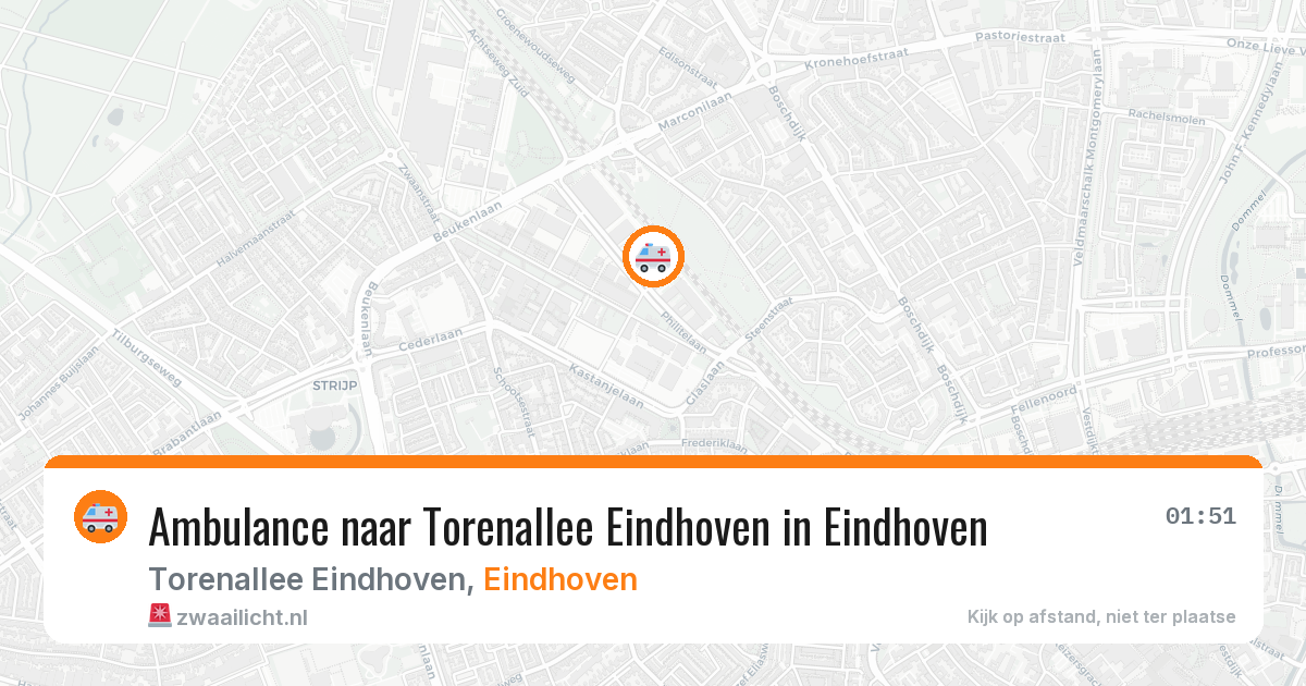 Ambulance naar Torenallee Eindhoven in Eindhoven — 20 mrt 2026