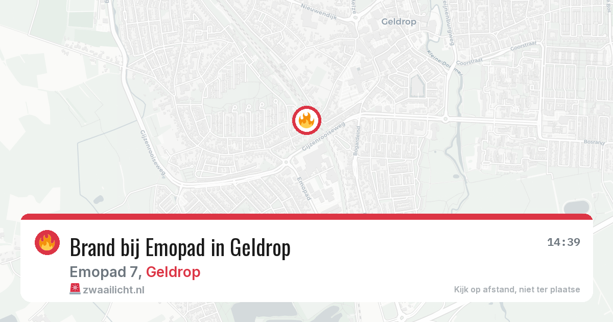 Brand bij Emopad in Geldrop — 21 mrt 2026