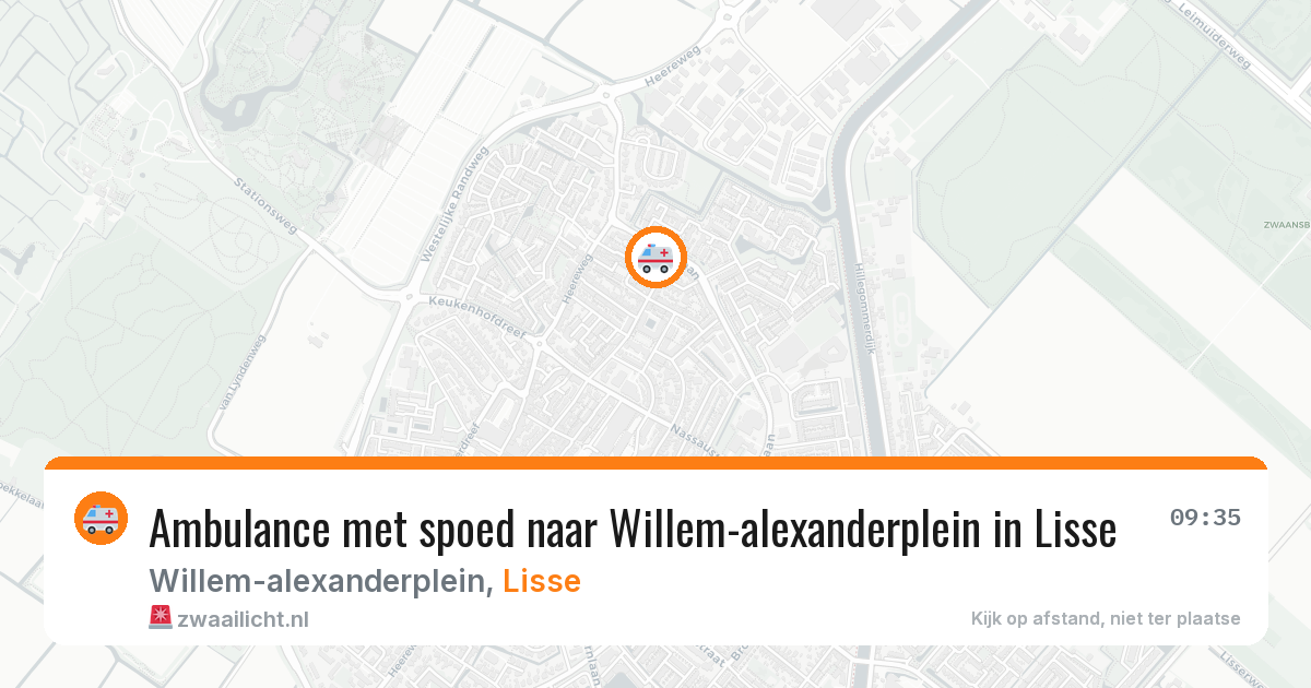 Ambulance met spoed naar Willem-alexanderplein in Lisse — 26 jan 2026