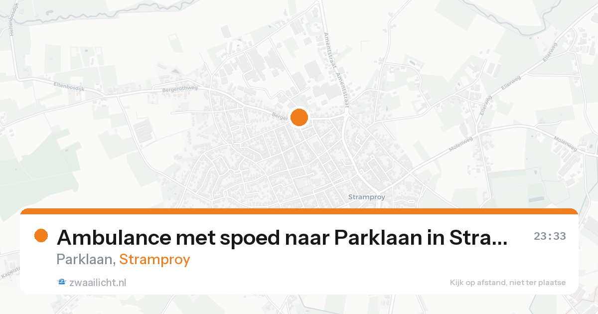 Ambulance met spoed naar Parklaan in Stramproy — 18 aug 2026