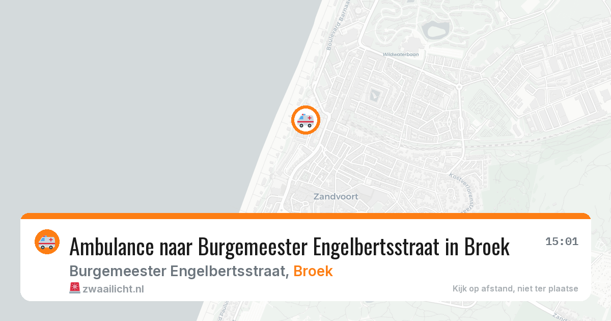 Ambulance naar Burgemeester Engelbertsstraat in Broek — 15 feb 2026