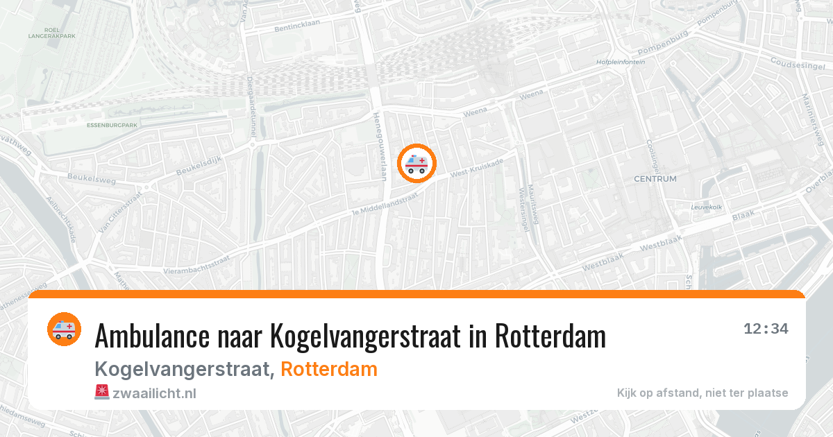Ambulance naar Kogelvangerstraat in Rotterdam — 8 aug 2026